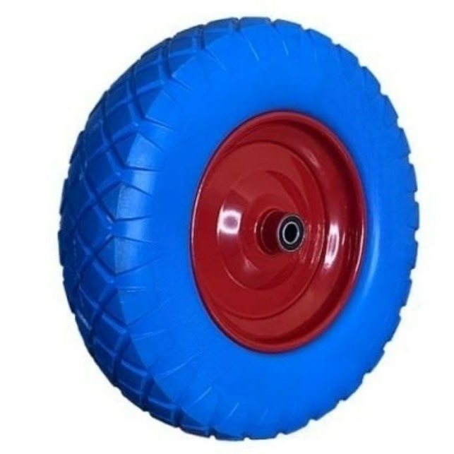 Колесо тачки синє  8"  4.00-8  під вісь Ø20, пінополіуретанове (204 підш.)