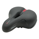 Сідло на демферах AVANTI №91 GEL FLOW, з диркою та катафотом, червоне