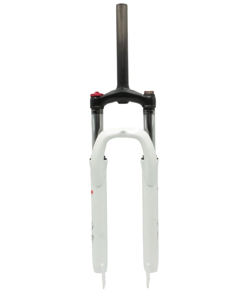 Вилка 26 аморт. безрізьб. AVANTI Ø28.6mm, локаут, disk. шток L-200mm. біла