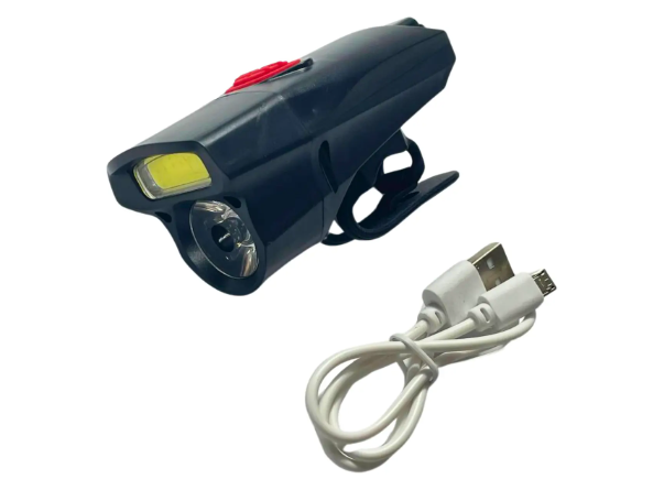 Фара №30 BG-C20 LED з акумулятором, подвійна, на usb зарядку, чорна