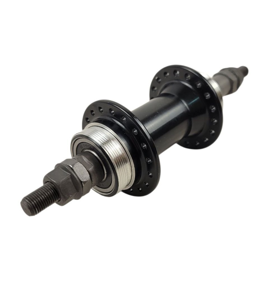 Втулка мтв задня AL на пром підшипниках, на диск 2 різьби 2 мм, чорна