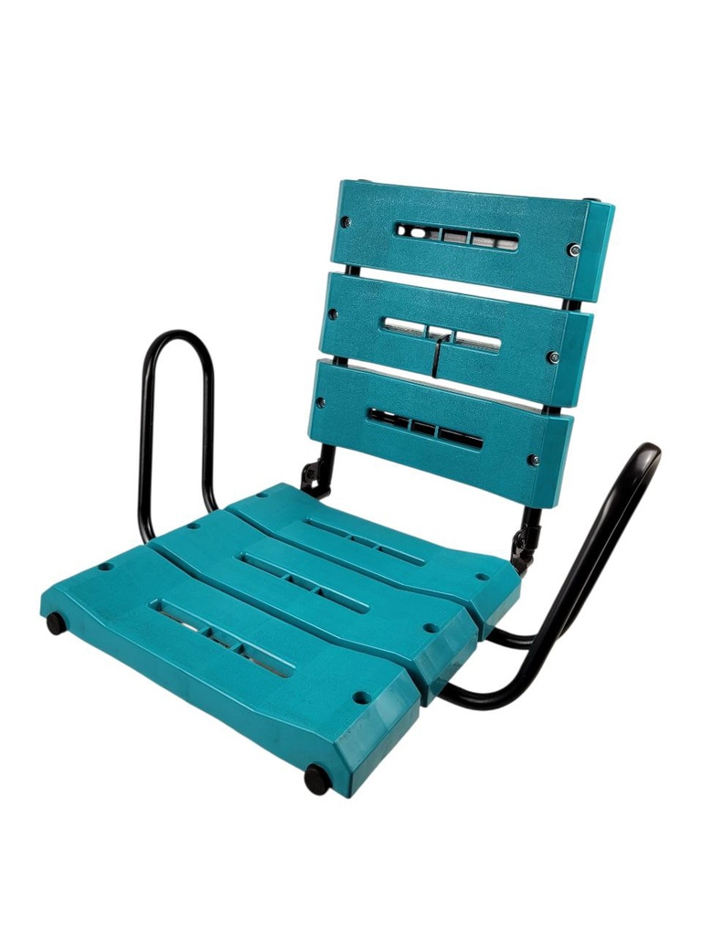 Крісло дитяче на багажник "Лавочка" на металі посилене, (ВІДКИДНЕ) бірюзове