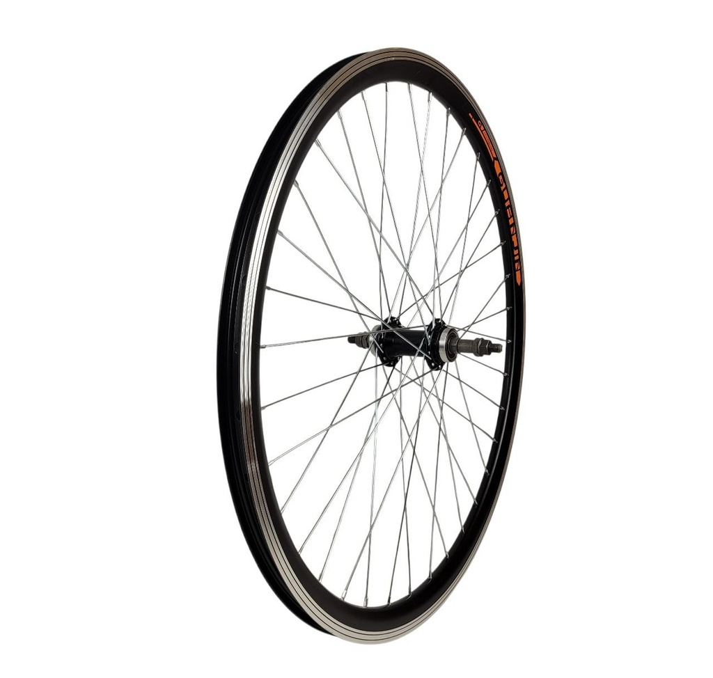 Колесо 26 заднє, обід О GUANJIN 2-ний, втулка AL на промах, диск різьба