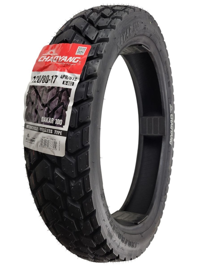 Мотошина  "17"  120/80-17  ChaoYang H-803-R, TL безкамерна
