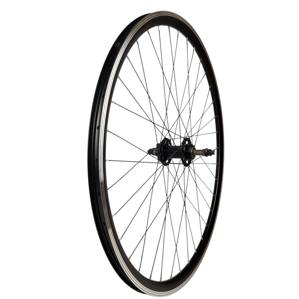 Колесо 28 заднє, обід AL подвійний, втулка SHUNFENG під дискові гальма (6 болтів) на промах 