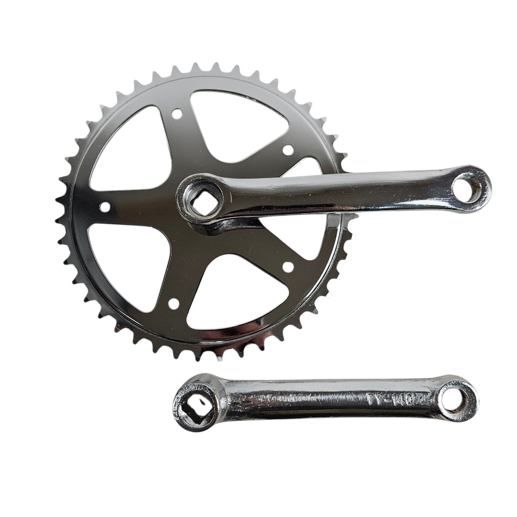 Комплект шатунів  44 зуба, L-140мм, під квадрат, нікель на ''20''-ку