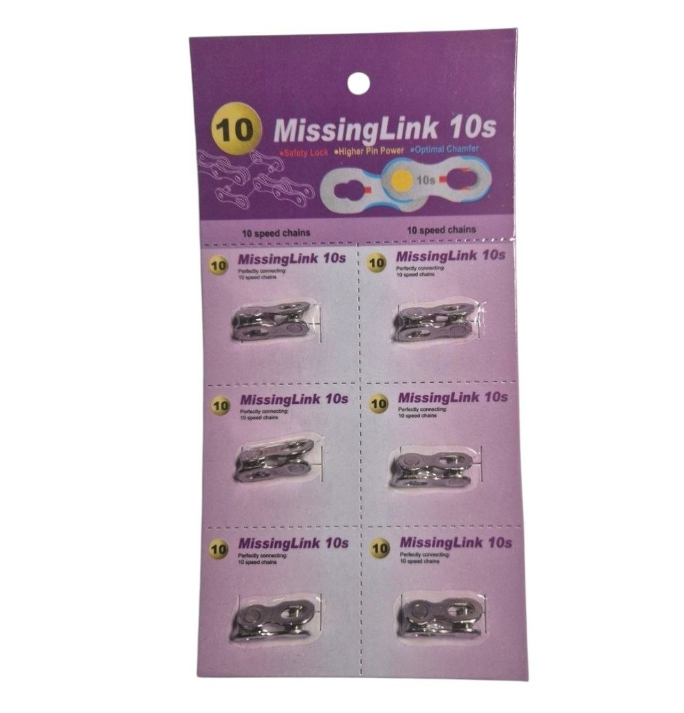 Замок ланцюга спорт 10шв. Missing Link (блістер 6шт.)