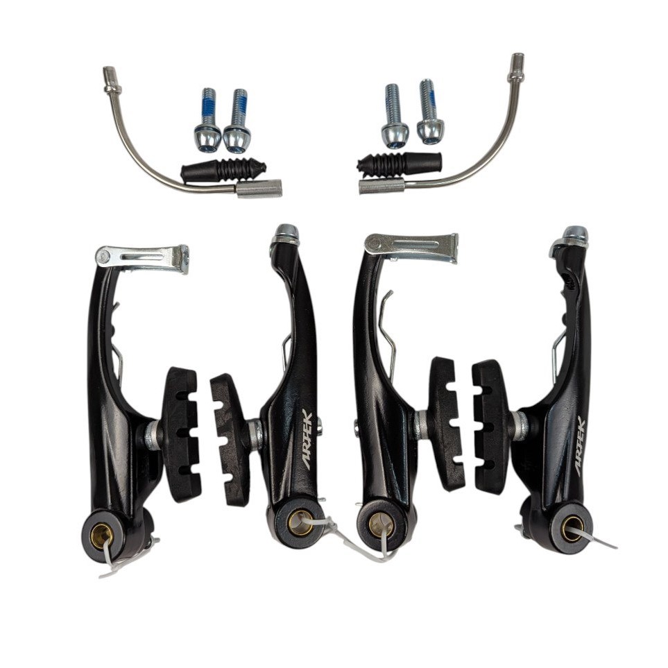 Гальма V-brake (перед + зад) ARTEK LV12 алюміній чорні, посилений