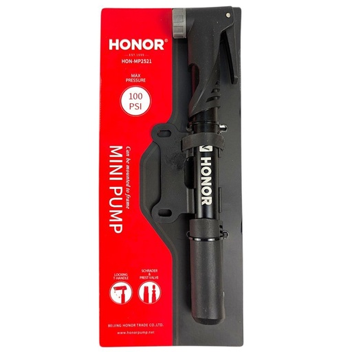 [118-37] Насос вело HONOR  MP-2521 алюміній  чорний + кріплення