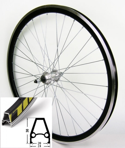 [007-311] Колесо 24 зад, обід [] CZL 2-ний , втулка AL на промах