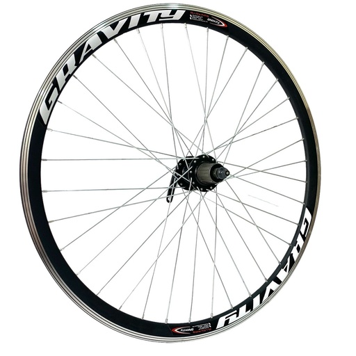 [013-022] Колесо 27,5 зад, обід 2-ний чорний, втулка ASSESS під касету, диск 6 болтів, ексцентрик