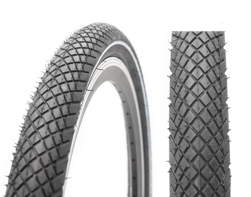 [167-02] Покришка 14-2.125 "Ромб" лиса, біла смуга