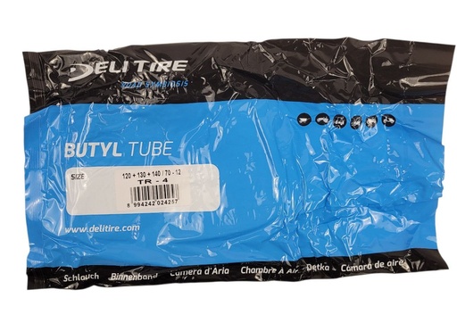[179-03] Камера  "12"  120-140/70-12 (4.00-12) DELI TIRE  (TR-4) прямий ніпель