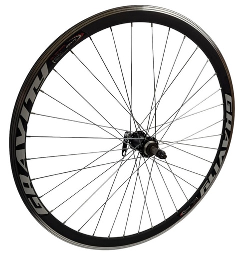 [013-024] Колесо 27,5 зад, обід 2-ний чорний, втулка Quando з ексцентриком