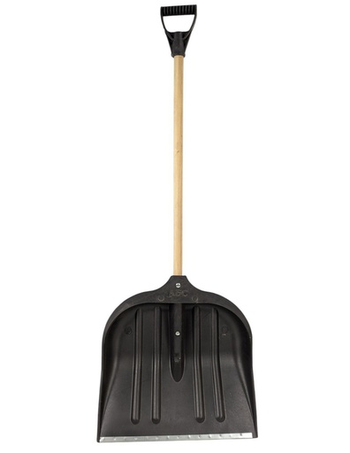 [238-01] Лопата для снігу "АВС" велика (49×49.5 см), чорна
