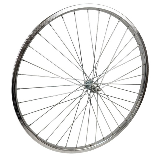 [015-08] Колесо 28 перед, обід НІКЕЛЬ, спиця 3мм, втулка М на віночках