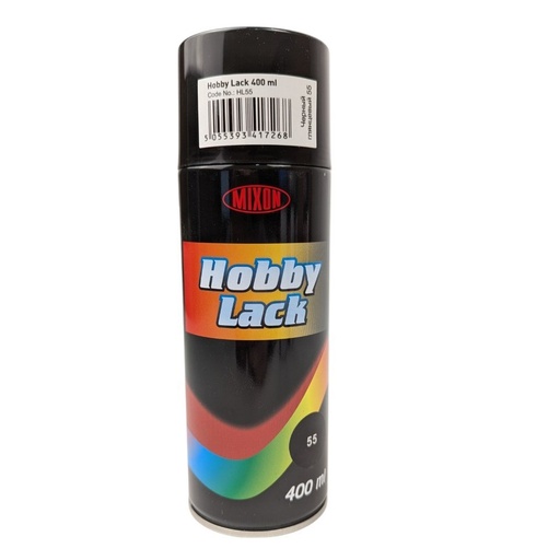 [196-01] Фарба аерозольна Mixon "Hobby Lack" чорна глянцева- 55/02