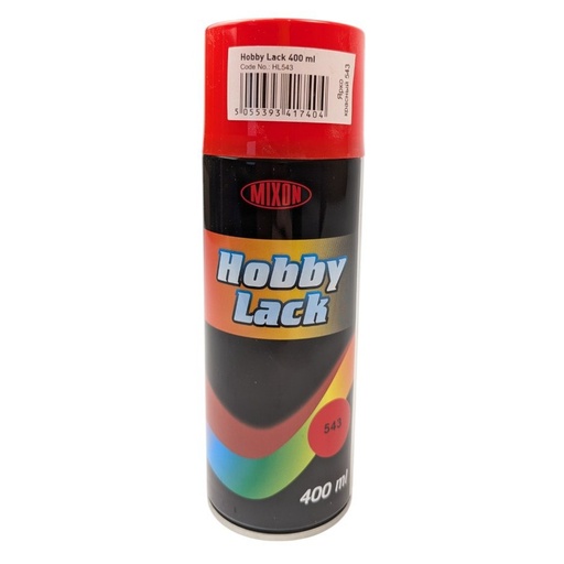 [196-21] Фарба аерозольна Mixon "Hobby Lack", яскраво-червона -543