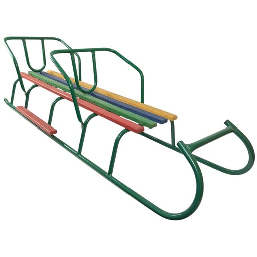 [230-22] Санки ДВОМІСНІ №6 зі спинками, зелені