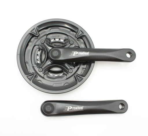 [040-40] Комплект шатунів мтв PROWHEEL (42/34/24Т) L-170mm  МA-AC49 AL, чорний 