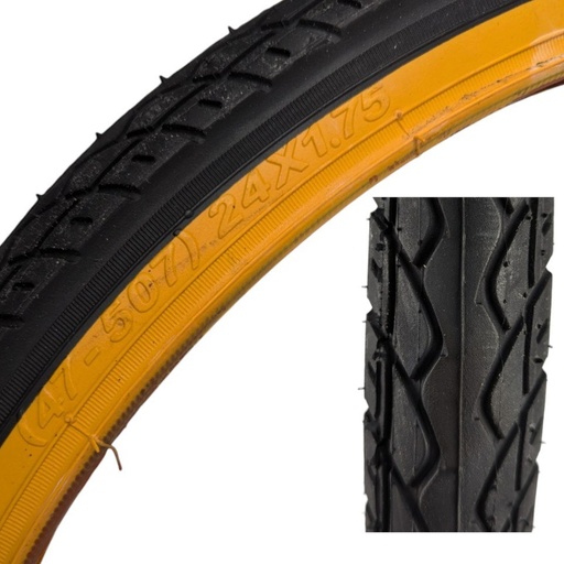 [149-25] Покришка 24-1.75 В'єтнам SRC, помаранчевий бік (221), слік 