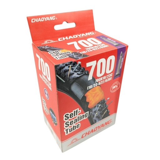 [157-40] Камера турист 28  (700x18/23С) CHAOYANG, самоклейка Presta 48mm 