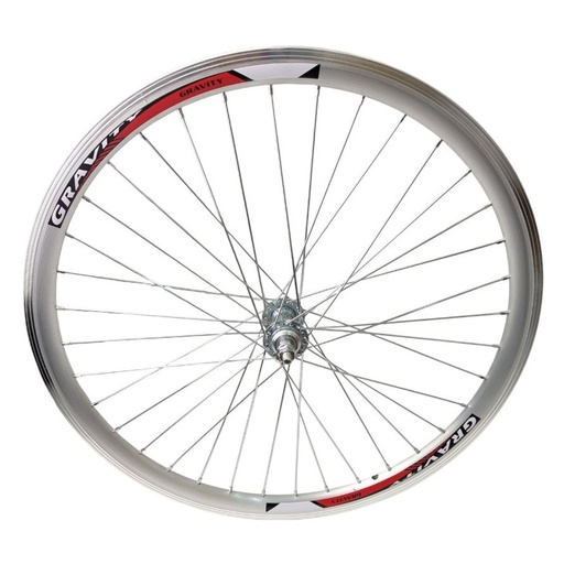 [007-517] Колесо 24 перед, обід Gravity 2-ний СІРИЙ, втулка Мет. на віночках 