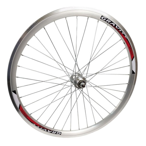 [007-519] Колесо 24 перед, обід Gravity 2-ний СІРИЙ, втулка AL на промах, диск різьба