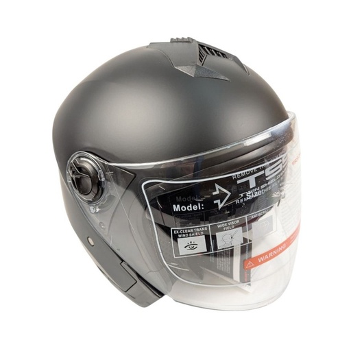 [136-240] Мотошолом F2-707, S(49-50), чорний, матовий (без підборіддя, з окулярами)