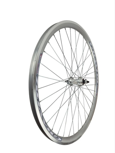 [013-137] Колесо 27,5 перед, обід 2-ний СІРИЙ, втулка AL на промах, диск різьба