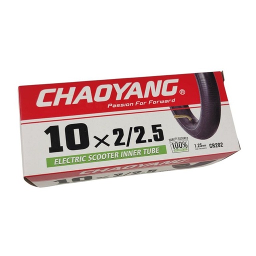 [162-37] Камера 10-2/2,50 CHAOYANG  CR202(60°x90°) кривий ніпель (на електросамокат)  Ел.с.