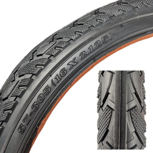 [169-24] Покришка 16-2.125 SRC (225) слік, зубчик