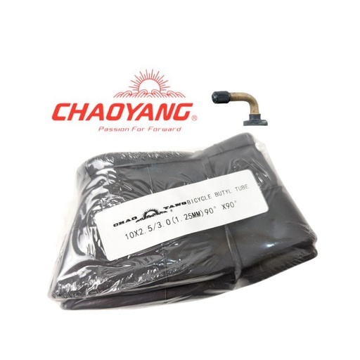 [162-39] Камера 10х2.50/3.0  CHAOYANG CR202(60°x90°) кривий ніпель (на електросамокат)  Ел.с.