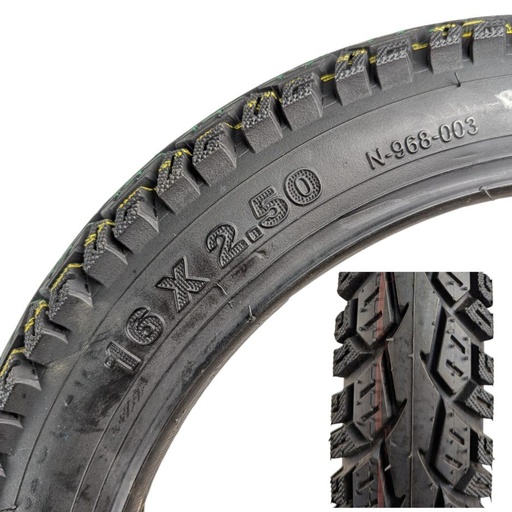 [169-611] Покришка 16x2.50 Naidun (N-968) для електровелосипеда (камерна) TL
