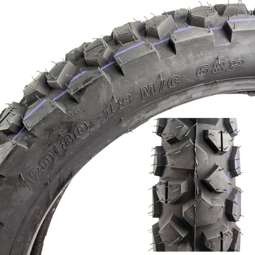 [185-53] Мотошина  "18" 120/80-18  YE-156 Enduro, камерна TT