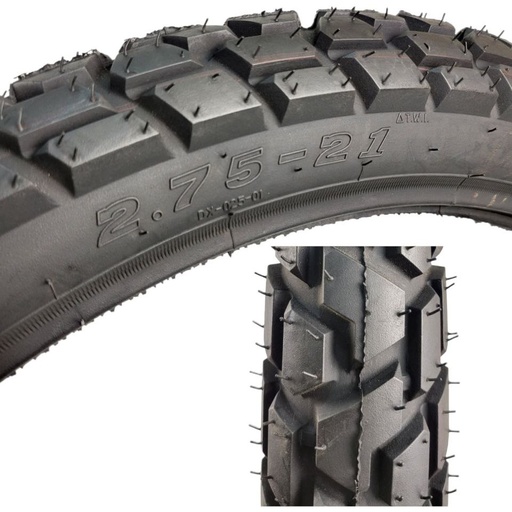 [186-50] Мотошина  "21"  2.75-21  DX-025  ENDURO шипована, камерна TT
