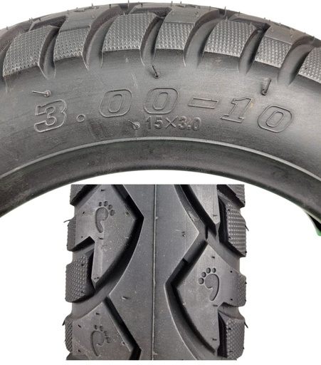[178-054] Мотошина "10"  3.00-10  SN-605 лапка, безкамерна TL
