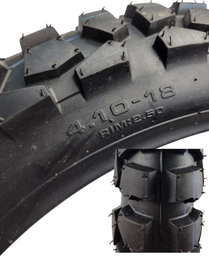 [185-570] Мотошина "18"  4.10-18  DJ-145 / SS-057 / SS-110/ YBL-596 шипована, камерна TT