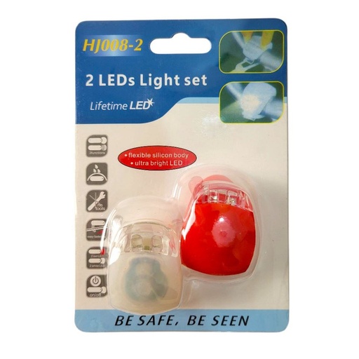 [048-17] Мигалка силікон HJ008 LED (2 шт) на батарейці