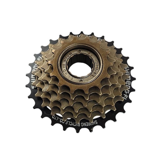 [107-05] Зірка задня різьбова 7-рик SHIMENG коричнева (14-28T)