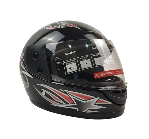 [137-002] Мотошолом BLD-825, ХS(53-54), чорний, глянцевий