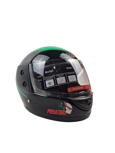 [137-006] Мотошолом BLD-825, ХS(53-54), чорно-зелений, глянцевий