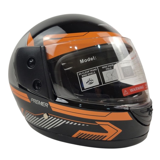 [137-011] Мотошолом BLD-825, ХS(53-54), чорно-помаранчевий, глянцевий