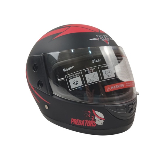 [137-014] Мотошолом BLD-825, ХS(53-54), чорно-червоний, матовий