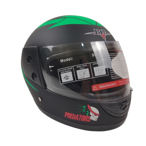 [137-075] Мотошолом BLD-825, L(59-60), чорно-зелений, матовий