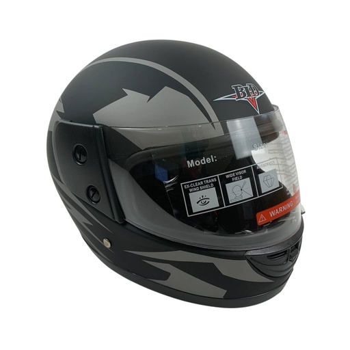 [137-076] Мотошолом BLD-825, L(59-60), чорно-сірий, матовий