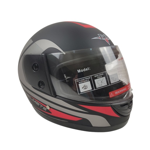 [137-077] Мотошолом BLD-825, L(59-60), чорно-червоний, матовий