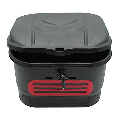 [072-73] Кошик пластмасовий чорний AFT-139, з кришкою та замком на ключ