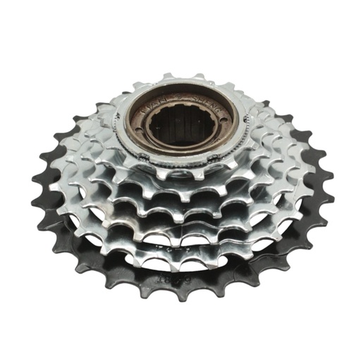 [106-16] Зірка задня різьбова 6-рик LIAN SHENG index (14-28T), чорно-нікельна