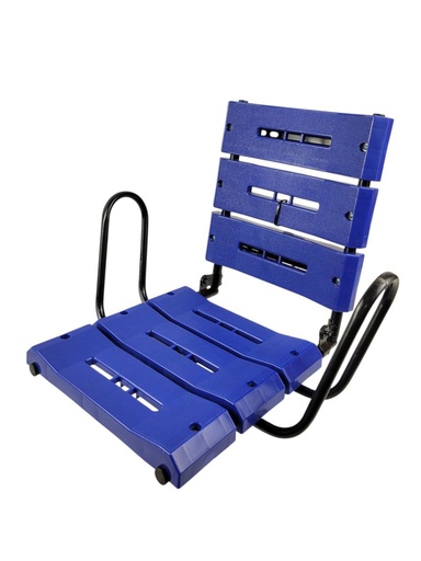 [074-382] Крісло дитяче на багажник "Лавочка" на металі посилене, (ВІДКИДНЕ) синє